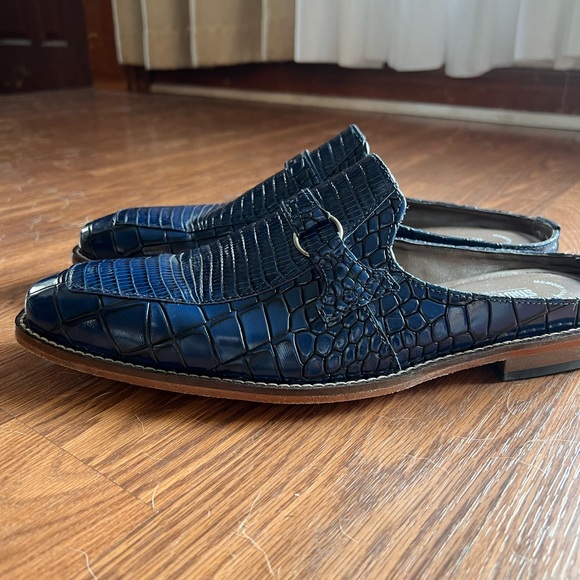 Blue Stacy Adams Gators Slip Ons - Picture 6 of 6